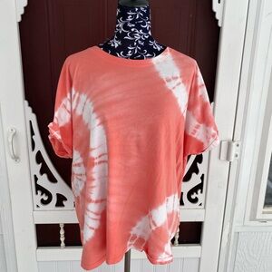Time And Tru Women's Tie Dye Cotton T-Shirt With Dolman Sleeves Size XXXL (22)